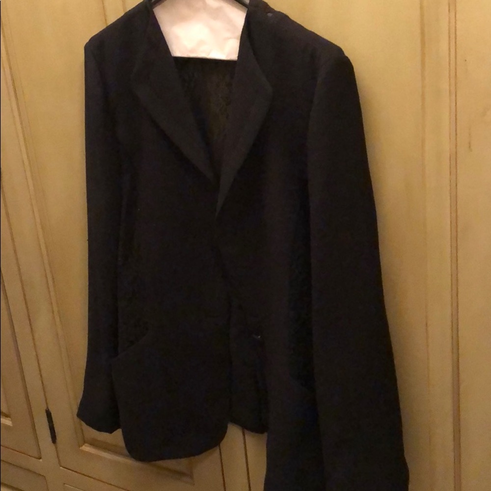 Rachel Roy linen and  lace blazer